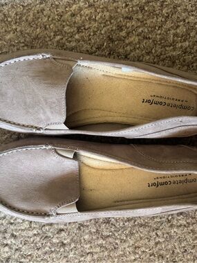 ComfortPlus Women's Slip-On Loafers in Grey/Taupe 12wide 12w